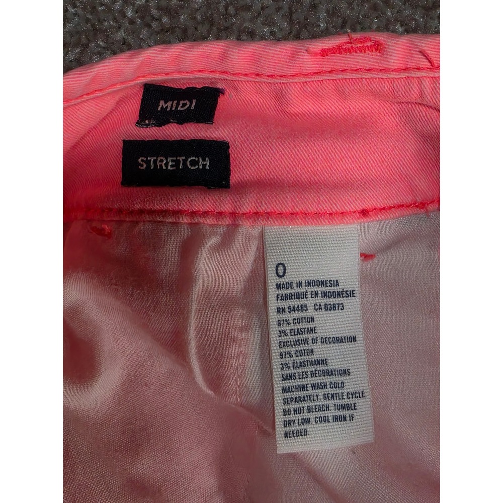 American Eagle Outfitters Midi Stretch Shorts Neon Pink Size 0 Casual Summer Y2K - Picture 6 of 7